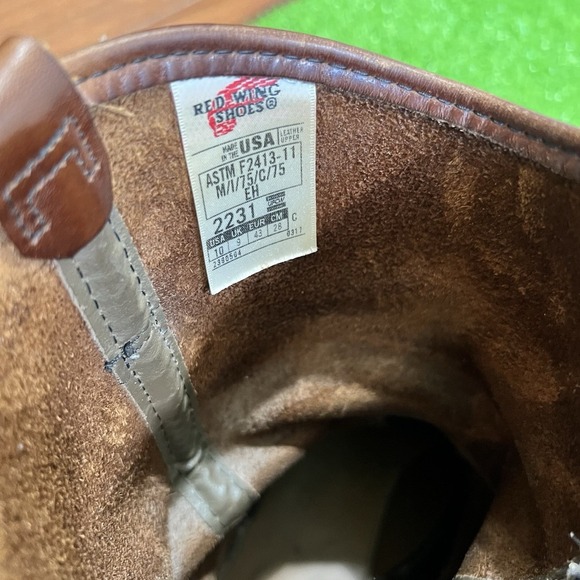 Red Wing Pecos 2231 Amber Leather Steel Toe Work Boots  Sz 10, Made in USA. EUC - Picture 6 of 11